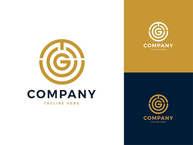 Letter tgc circle anda modern company logo vector