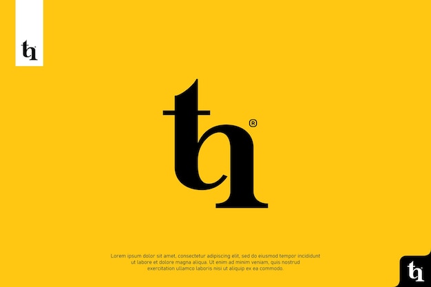 Vector the letter th logo icon