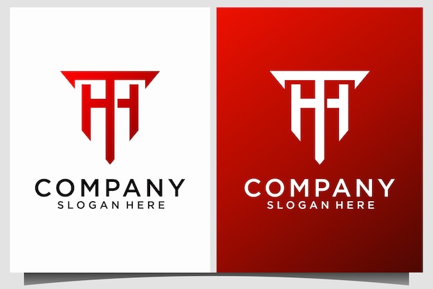 Vector letter th for tori house logo illustration