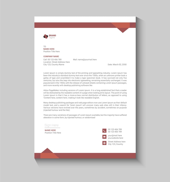 A letter that is in a red color