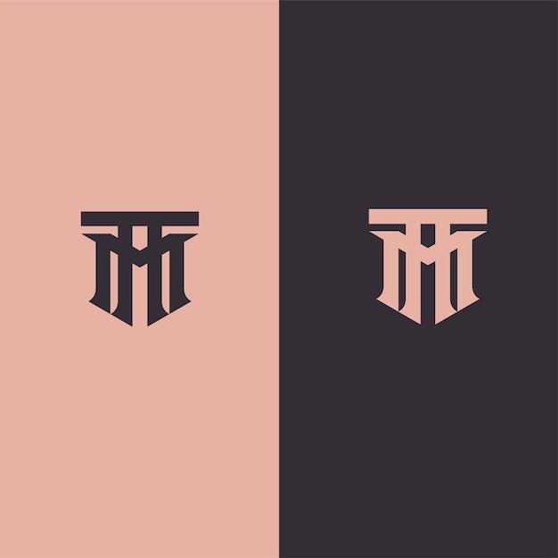 Letter tm-logo op roze achtergrond