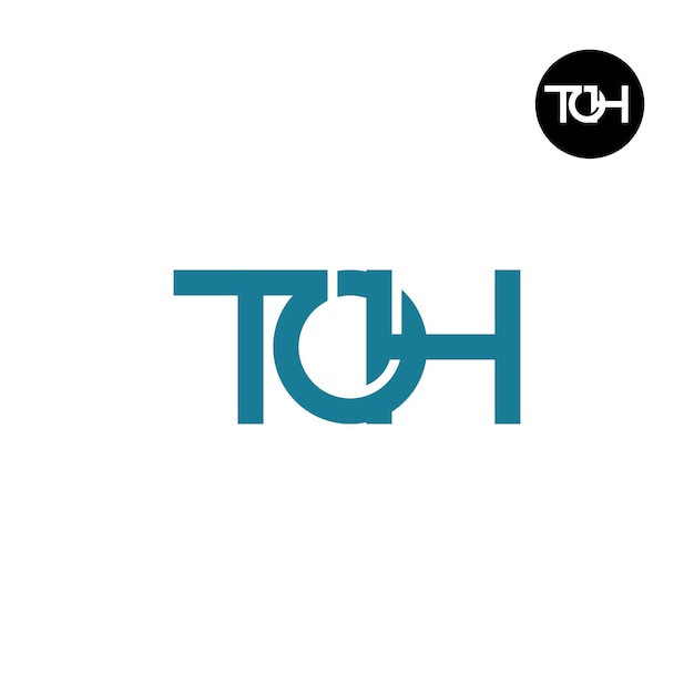 Vector letter toh monogram logo design