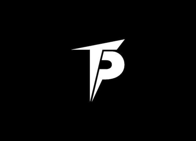 文字 TP ロゴ デザイン 創造的な最小限の TP モノグラム TP 文字タイプのロゴ デザイン ベクトル テンプレート