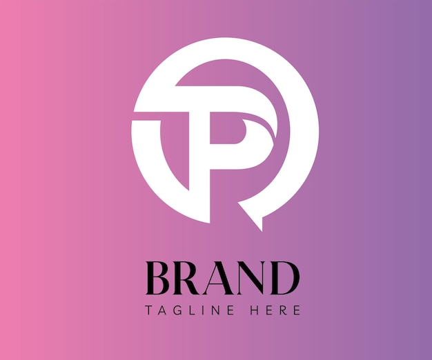 Vector letter tp logo pictogram sjabloon ontwerpelementen bruikbaar voor branding business en technology logo's