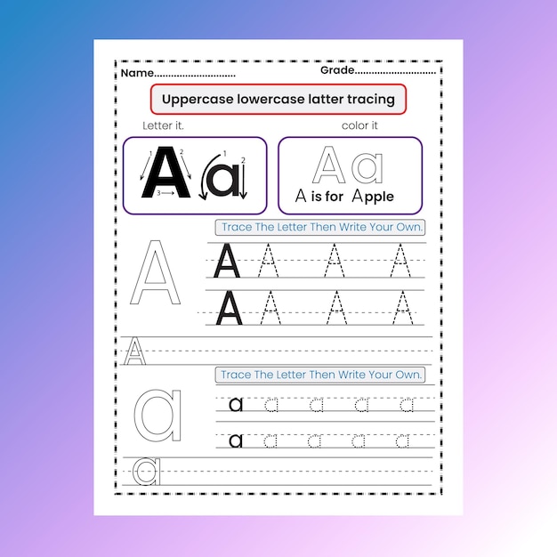 Letter tracing book for kids