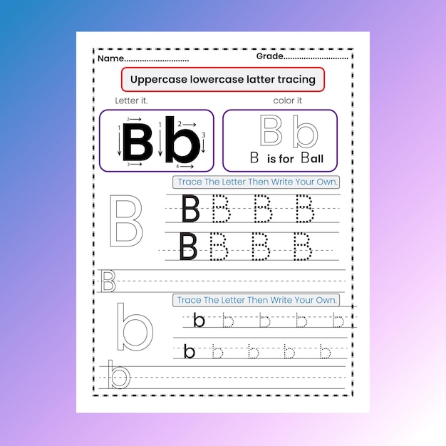 Letter tracing book for kids