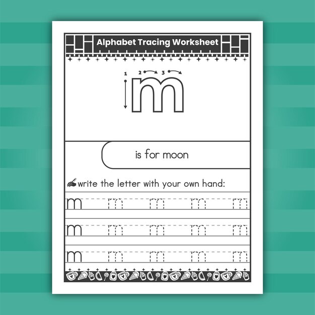 未就学児の文字トレース - 小文字