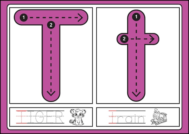 Letter tracing from az hand drawn tracing worksheets for kids pencontrol and handwriting practice