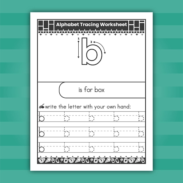 Letter tracing for preschoolers - lowercase