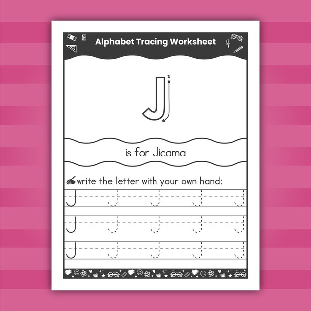 Letter tracing template - uppercase