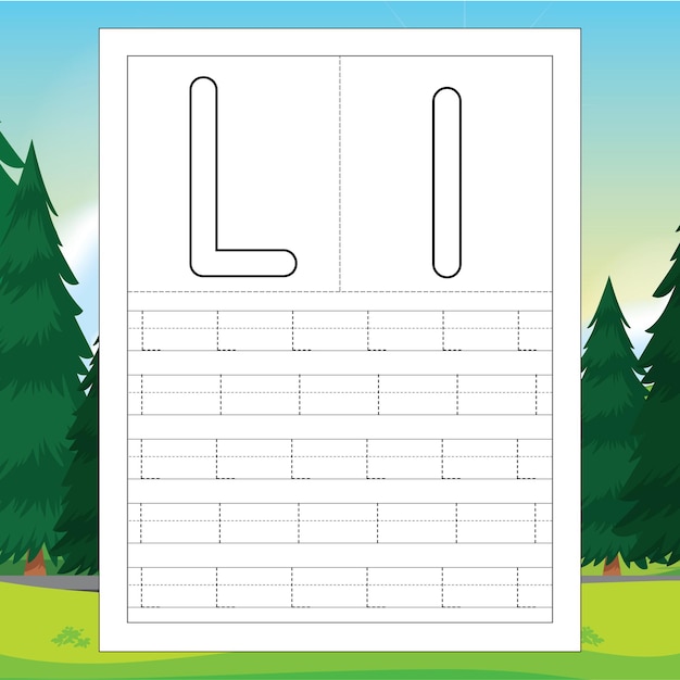 Letter Tracing worksheet for kids