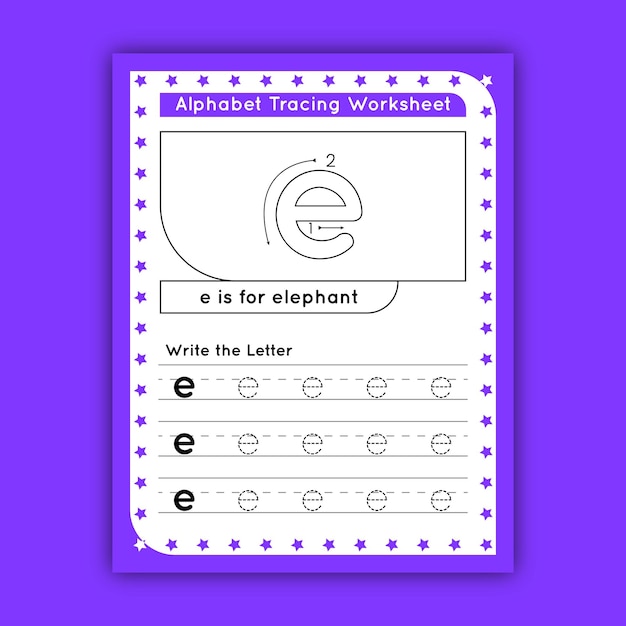 Letter tracing worksheets for kids - lowercase