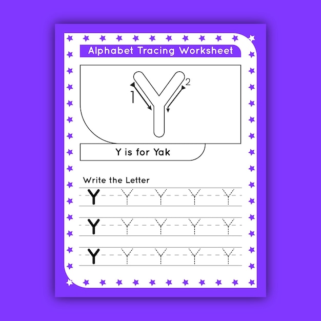 Letter tracing worksheets for kids - uppercase