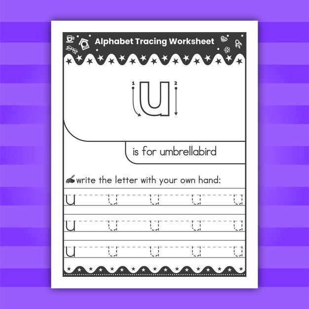 Letter tracing worksheets - lowercase