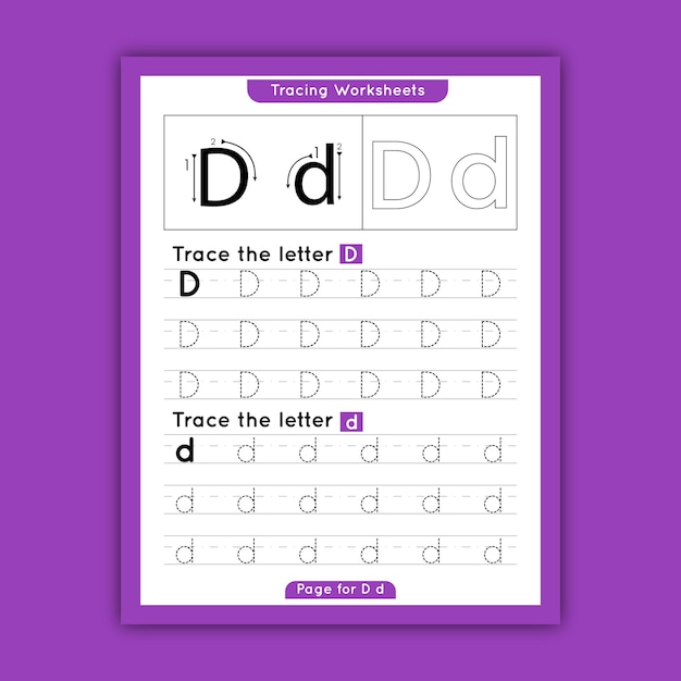 Letter tracing worksheets for preschooler Kids with A to Z