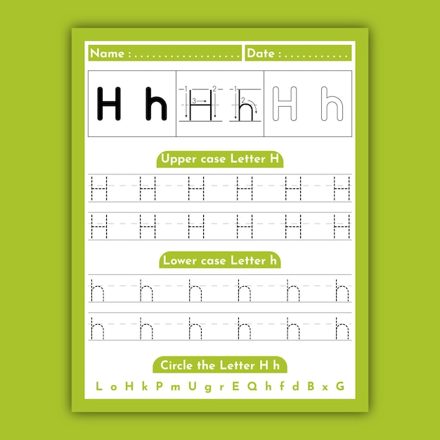 Letter tracing worksheets for preschooler Kids