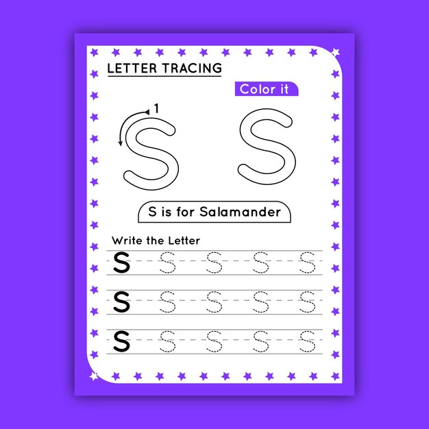 Letter Tracing Worksheets for Preschooler Kids