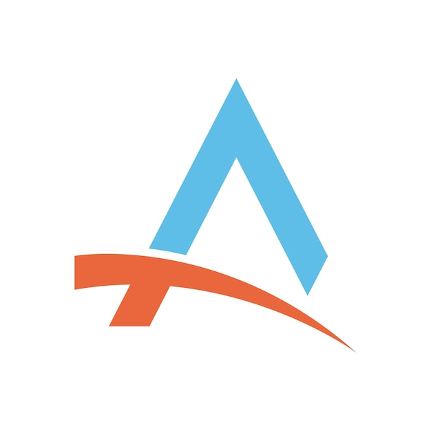 Letter A triangle logo concept desain illustration