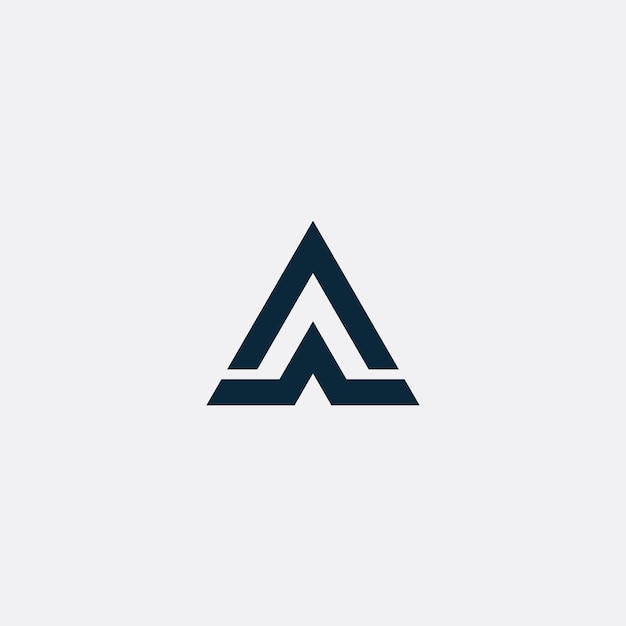 Un'icona del logo del monogramma a forma di triangolo della lettera