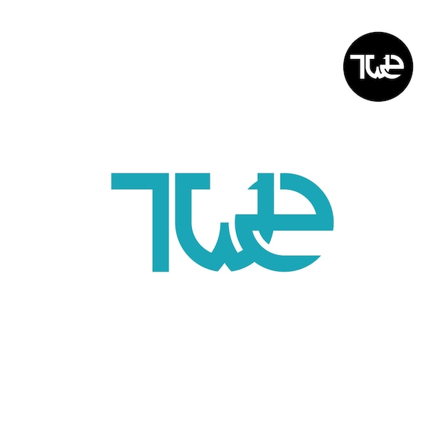 Vettore letter tw2 monogram logo design