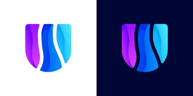 Letter U 3d Logo Design Moderne Logo Ontwerpen Vector Illustratie Template