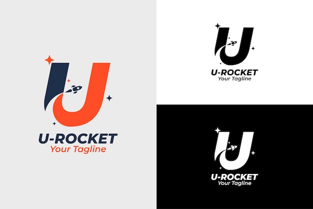 letter u en raketlogo