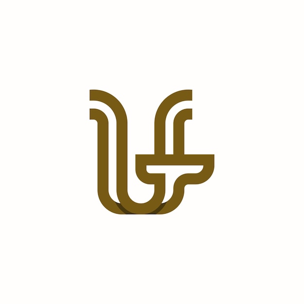 Letter U herten Logo sjabloon