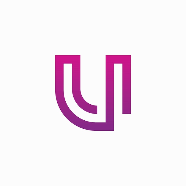 글자 U 로고 디자인 템플릿