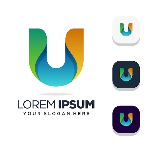 Letter u logo design