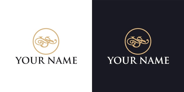 Letter u ornament luxe logo ontwerp