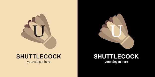 Letter u shuttle logo-ontwerp