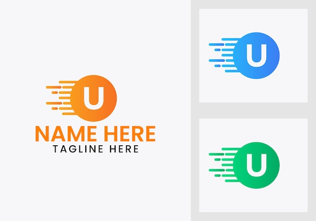 Letter U Technology Logo Design Template Modern Logotype Symbol