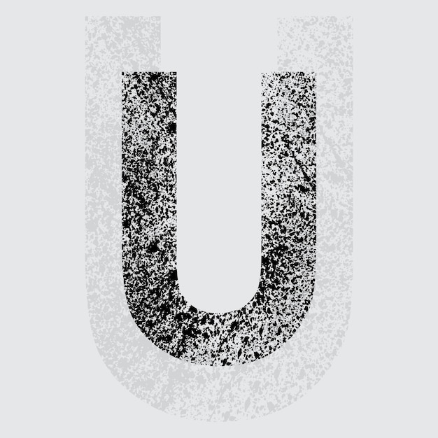 Vector letter u