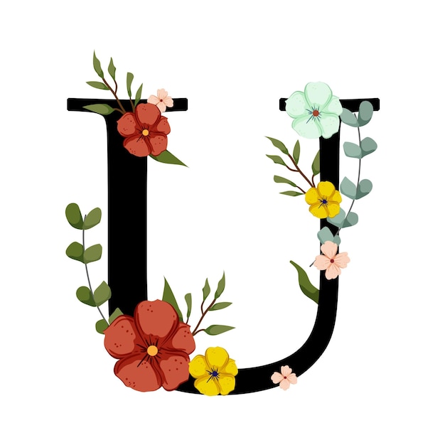 Vector letter u