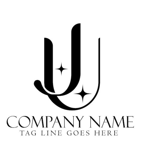 letter uj or ju vector logo design template for startup business