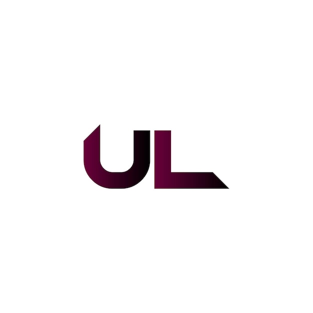 Vector letter ul logo in modern style