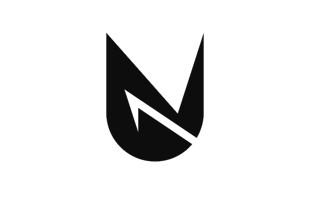 Letter un logo nu logo ontwerp sjabloon