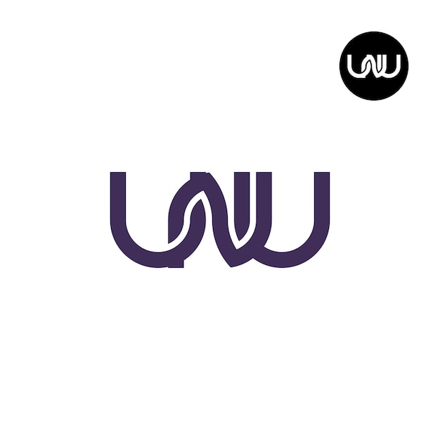 Vector letter unu monogram logo design