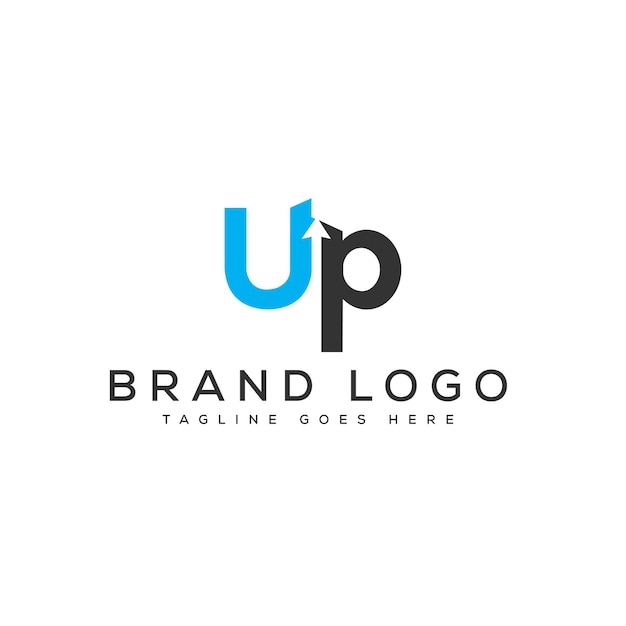 letter up logo design vector template design for brand