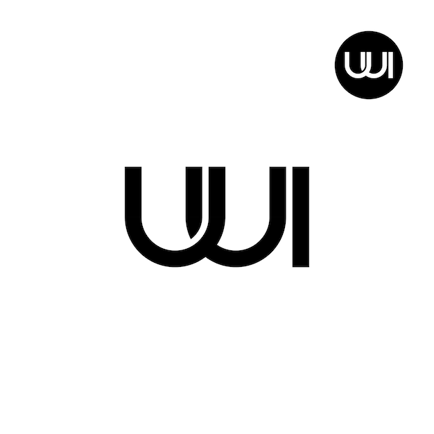 Вектор Дизайн логотипа буквы uui monogram