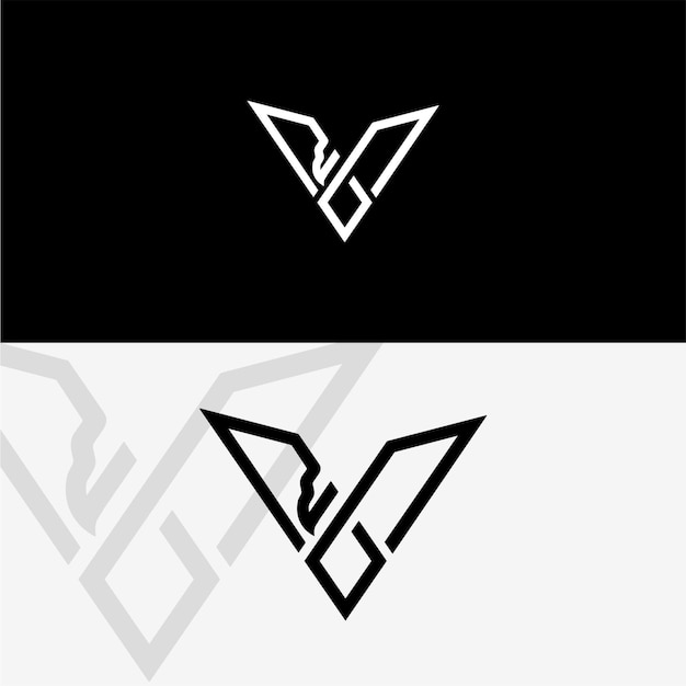 Vector letter v adelaar logo ontwerp