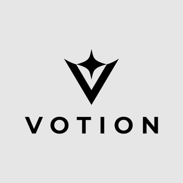 편지 V 개념 로고 디자인 투표 아이콘