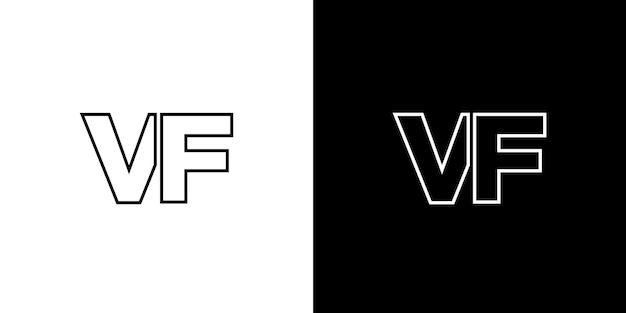 Vector letter v en f vf logo ontwerp sjabloon minimaal monogram initiële gebaseerd logo