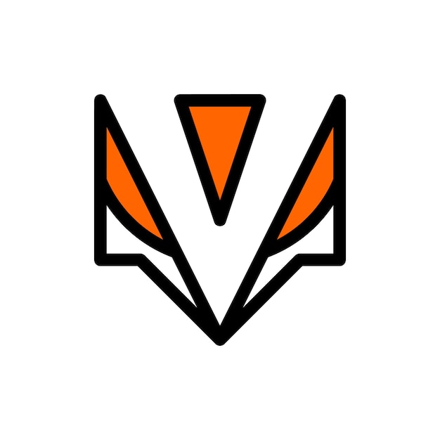 Letter V Fox-logo-ontwerp