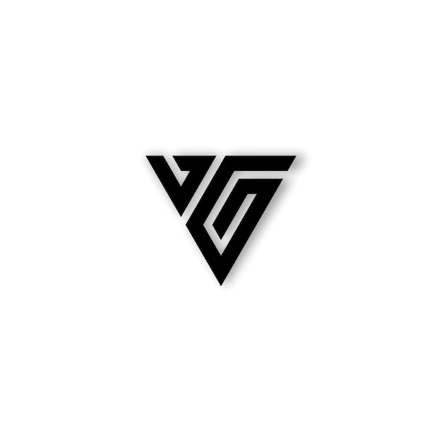 letter v and g logo icon