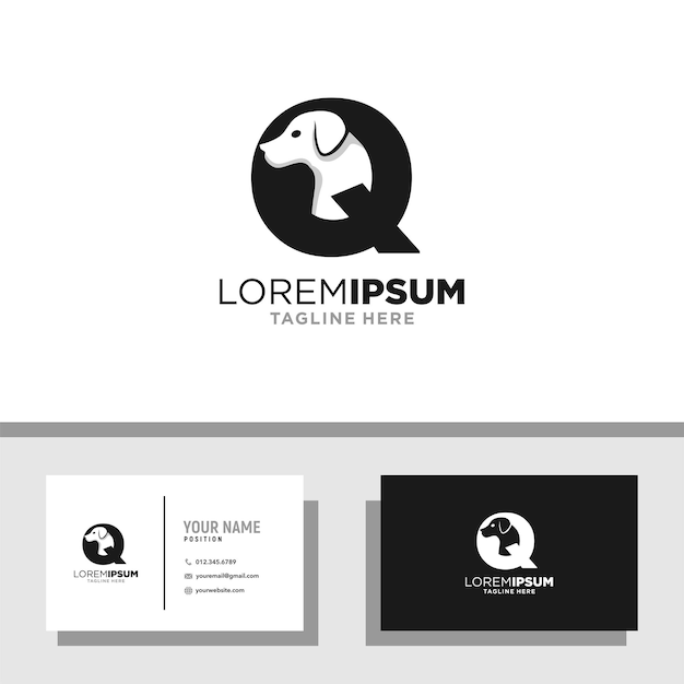 Letter V hond Logo ontwerp sjabloon inspiratie vectorillustratie