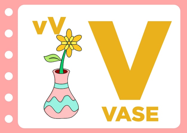 Letter v is for vase kids game