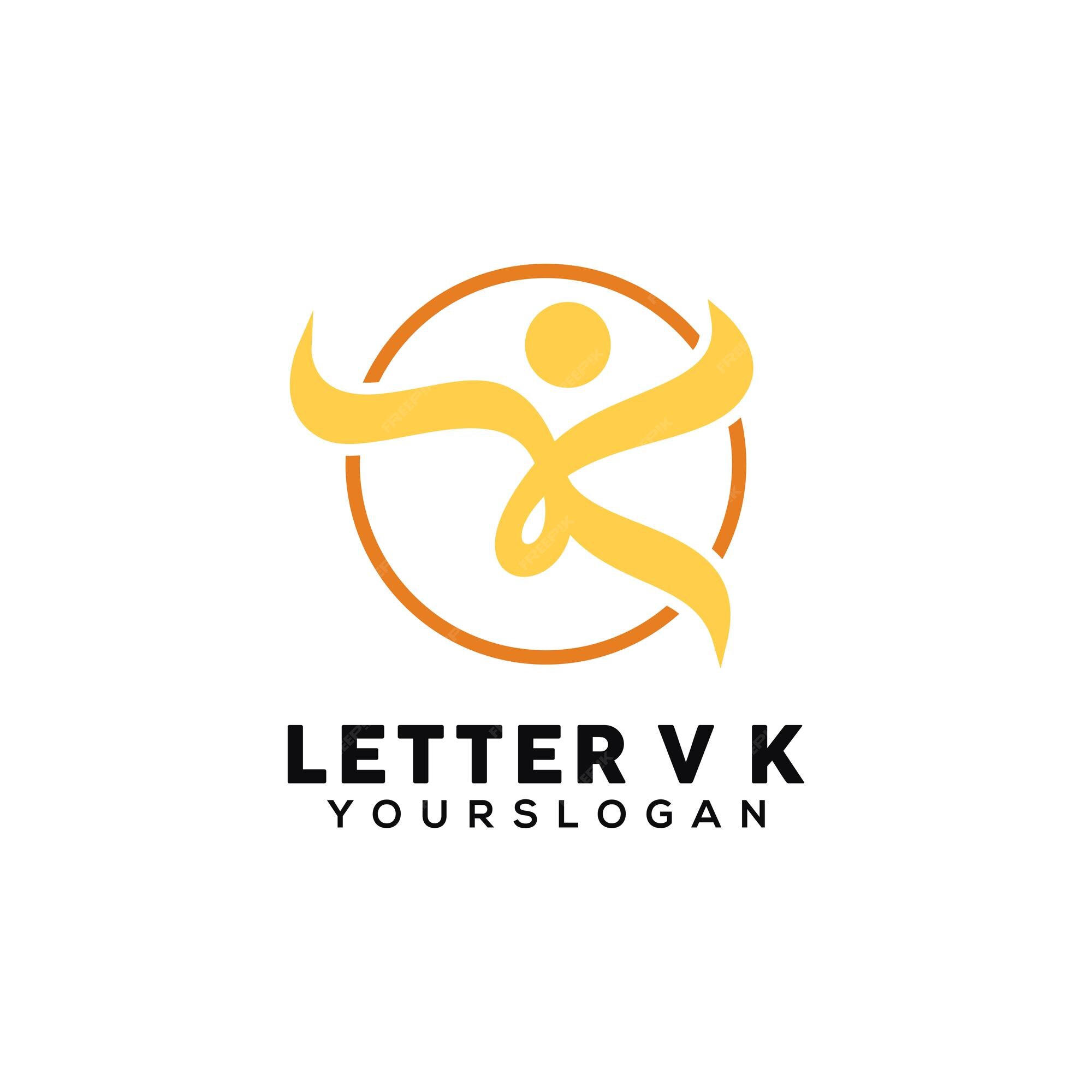 Vk v k letter logo with fire flames design Vector Image