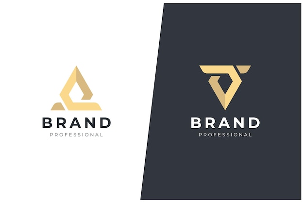 Una lettera v lettera vector monogram logo concept design