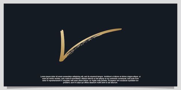 Letter V logo design gradient luxury design illustration Premium Vector